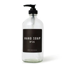 Load image into Gallery viewer, 16oz Clear Glass Soap Dispenser