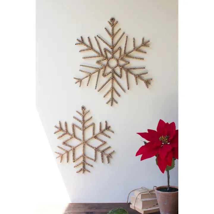 Woven Seagrass Snowflakes