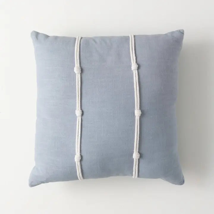 Soft Blue Square Throw Pillow