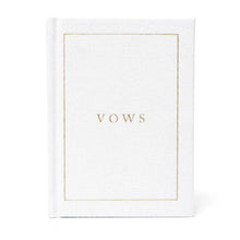 Load image into Gallery viewer, Wedding Vow Books - Wedding Keepsake Book W/Gold Foil Linen