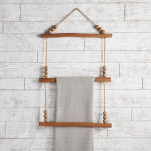 Load image into Gallery viewer, Wood Beaded Towel Holder