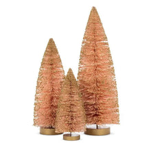 Load image into Gallery viewer, Pink Glitter Bottle Brush Trees