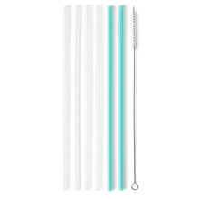 Load image into Gallery viewer, Clear &amp; Aqua Swig Straw Pack