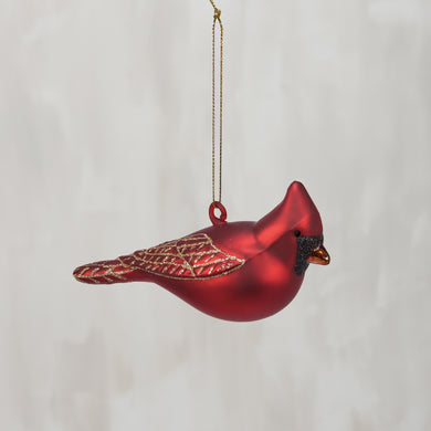 Glass Cardinal Ornament