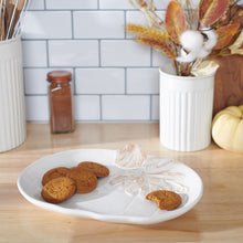 Load image into Gallery viewer, White Ceramic Pumpkin Plate