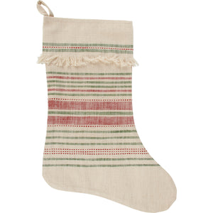 Red & Green Striped Stocking