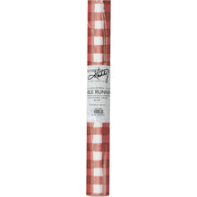 Load image into Gallery viewer, Red Gingham Paper Table Runner
