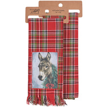 Load image into Gallery viewer, Plaid Christmas Animal Towel
