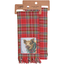 Load image into Gallery viewer, Plaid Christmas Animal Towel