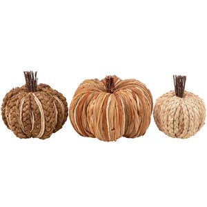 Woven Rattan Pumpkins