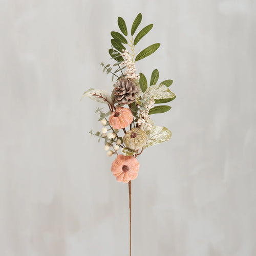 Autumn Pumpkin Floral Pick