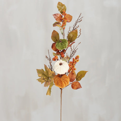 Harvest Pumpkin Floral Pick