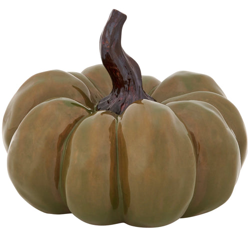 Green Ceramic Pumpkin