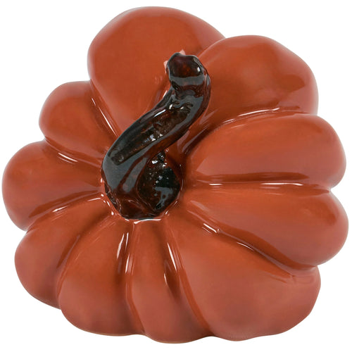 Dark Orange Ceramic Pumpkin
