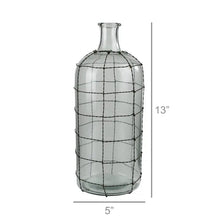 Load image into Gallery viewer, Wire Grid Conde Glass Bottle