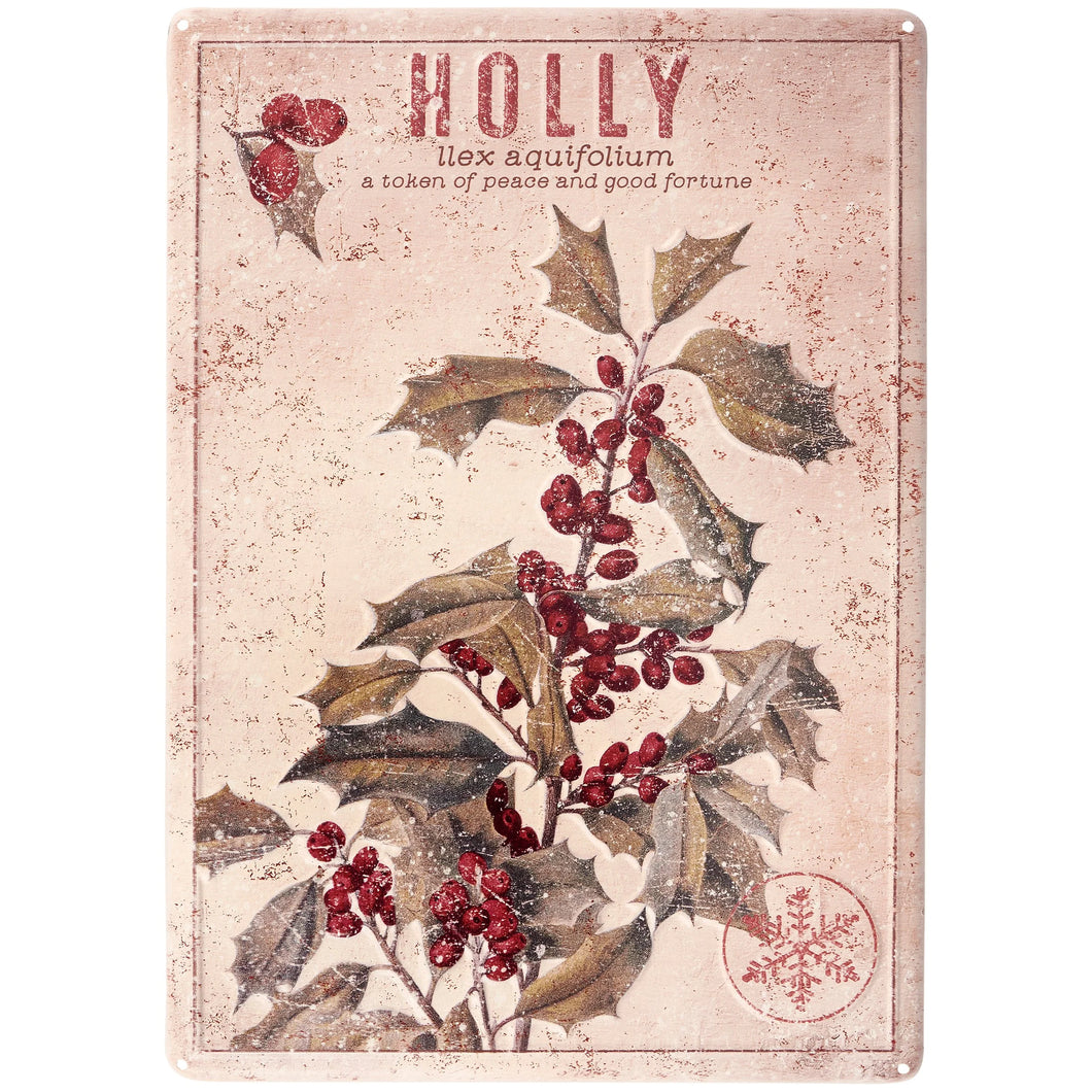 Holly Metal Wall Sign