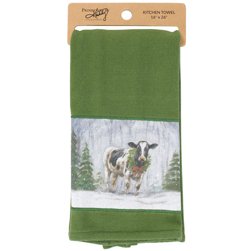 Snowy Cow Kitchen Towel