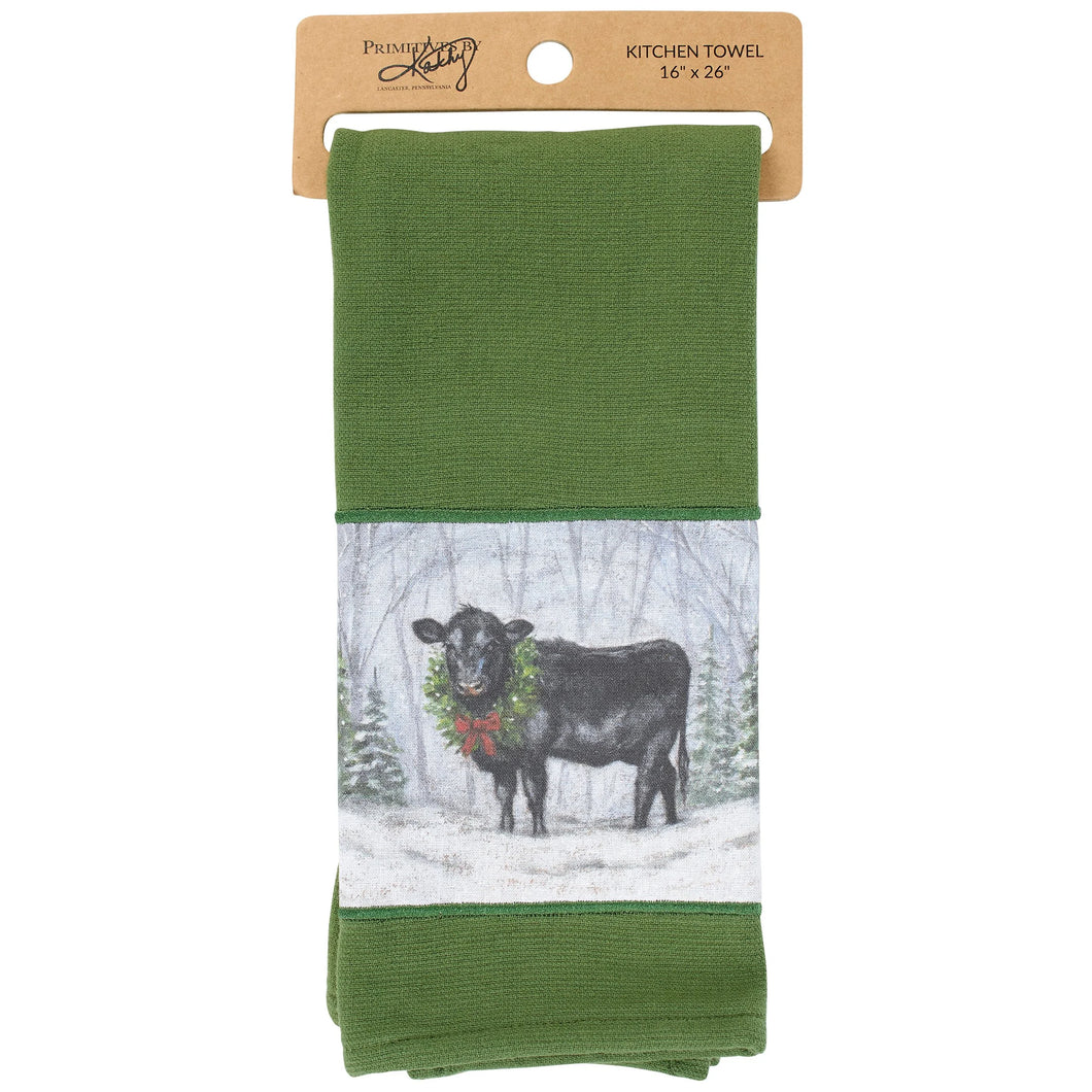 Snowy Angus Kitchen Towel