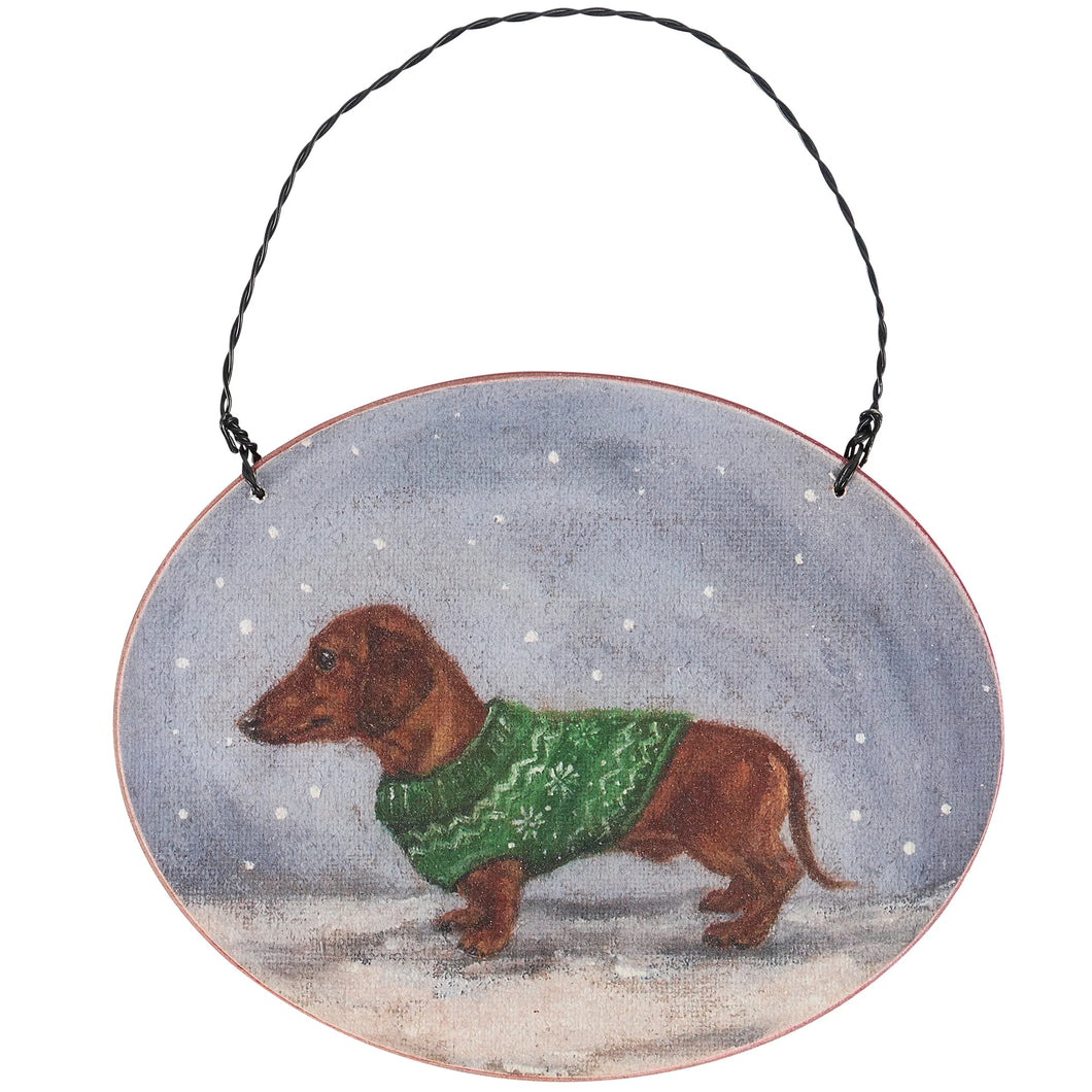 Cozy Dachshund Ornament