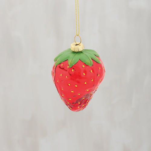 Strawberry Glass Ornament