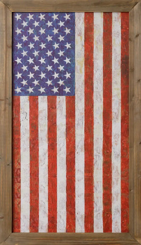 Vertical American Flag Framed Print