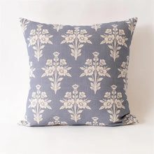 Load image into Gallery viewer, French Blue Medallion Pillow