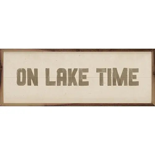 On Lake Time Wood Framed Picture
