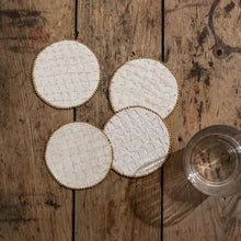 Load image into Gallery viewer, S/4 Recycled Fabric Round Coasters