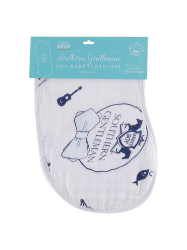 Southern Gentleman 2-in-1 Burp Cloth/Bib