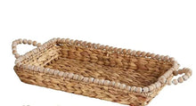 Load image into Gallery viewer, Water Hyacinth Basket w/Beaded Edge