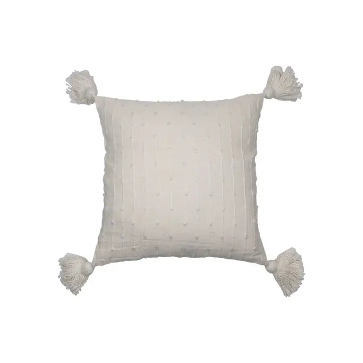 18X18 Hand Woven Kira Pillow White