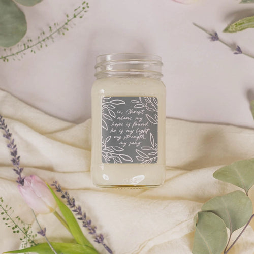 “In Christ Alone” Soy Mason Jar Candle
