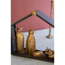 Load image into Gallery viewer, Metal Nativity and Barn