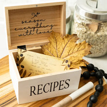Load image into Gallery viewer, Wood Recipe Box