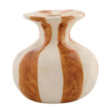 Load image into Gallery viewer, Orange Striped Ceramic Candle Holder