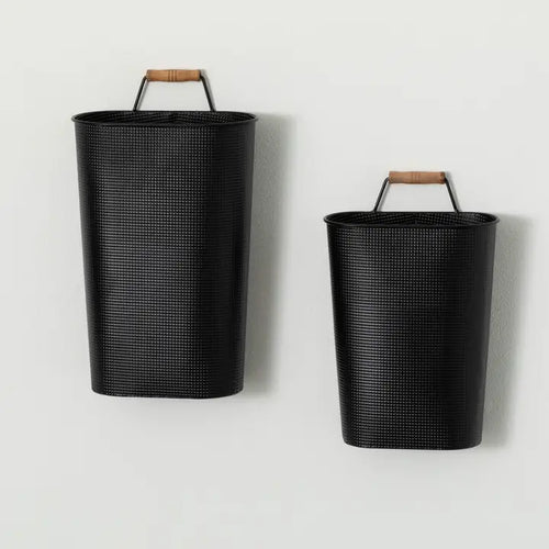 Embossed Black Wall Planters