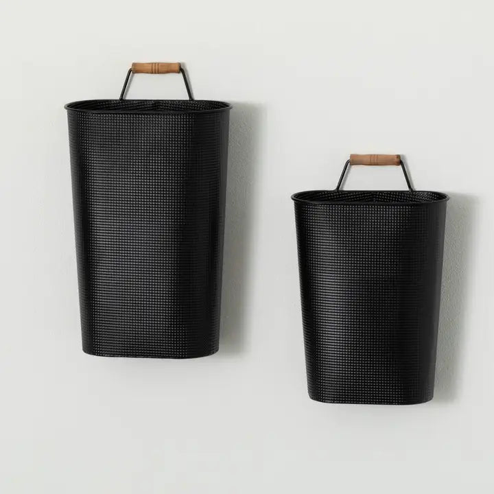Embossed Black Wall Planters