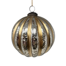 Load image into Gallery viewer, Silver/Platinum Hand Painted Glass Ornament
