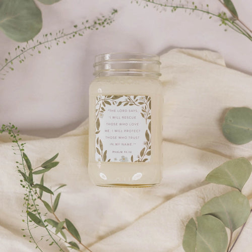 “I Will Rescue” Soy Mason Jar Candle