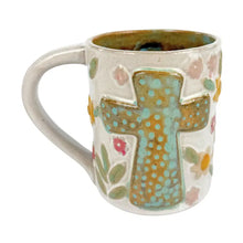 Load image into Gallery viewer, Cross and Flowers Mug