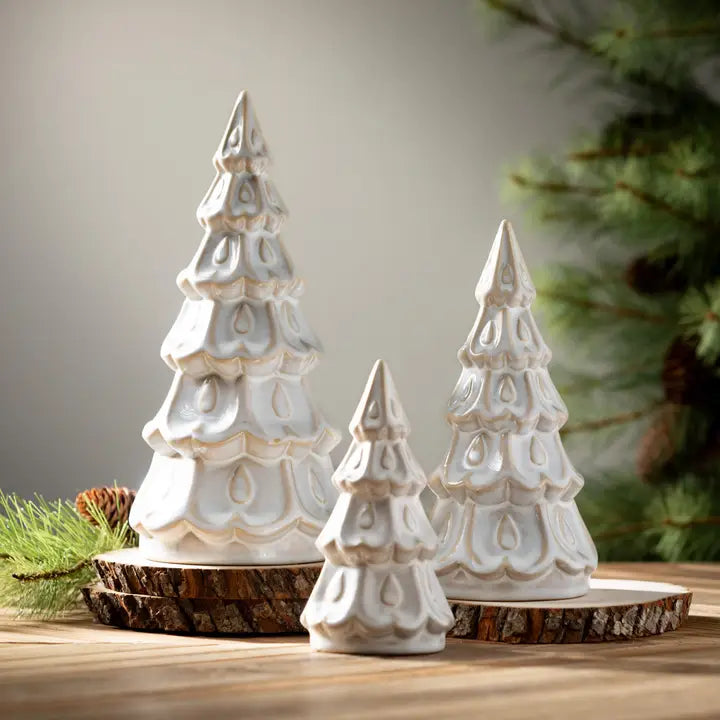 Ceramic Cream Pine Tree