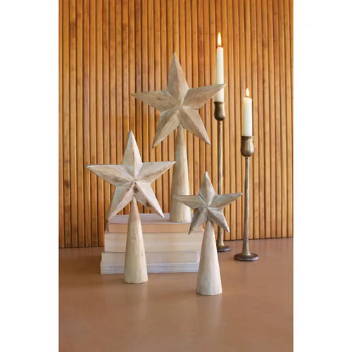 Whitewash Wooden Table Top Stars