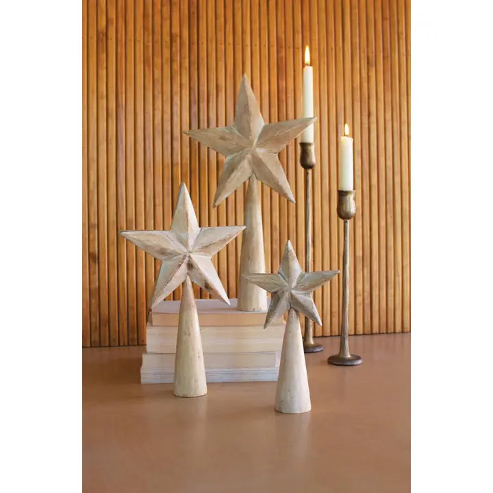 Whitewash Wooden Table Top Stars