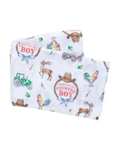 Load image into Gallery viewer, Country Boy Muslin Swaddle