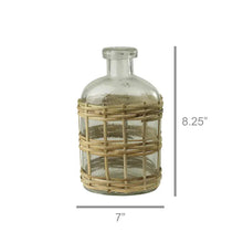 Load image into Gallery viewer, Glass &amp; Rattan Cairo Bottle