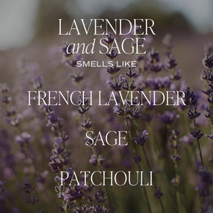 Lavender & Sage White Jar Soy Candle