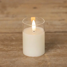 Load image into Gallery viewer, Clear Glass 3D Flame Candle