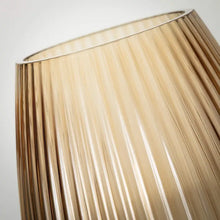 Load image into Gallery viewer, Ribbed Amber Glass Vase