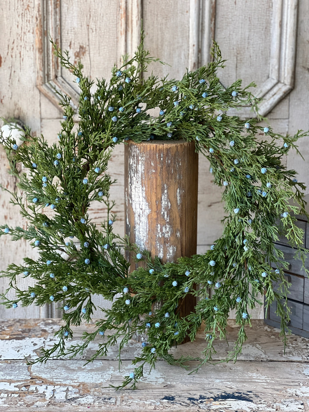 Winter Blues Juniper Wreath