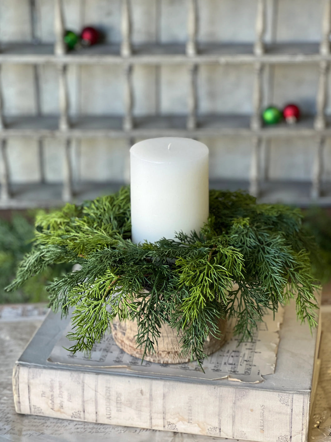Verdant Cedar Candle Ring